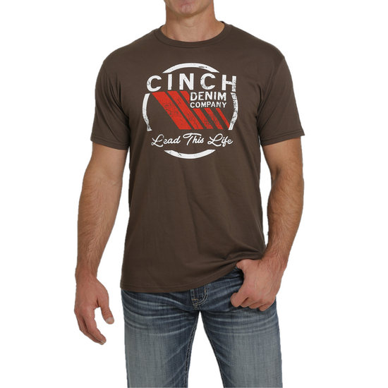 Cinch® Men's "Lead This Life" Brown Graphic T-Shirt MTT1690504