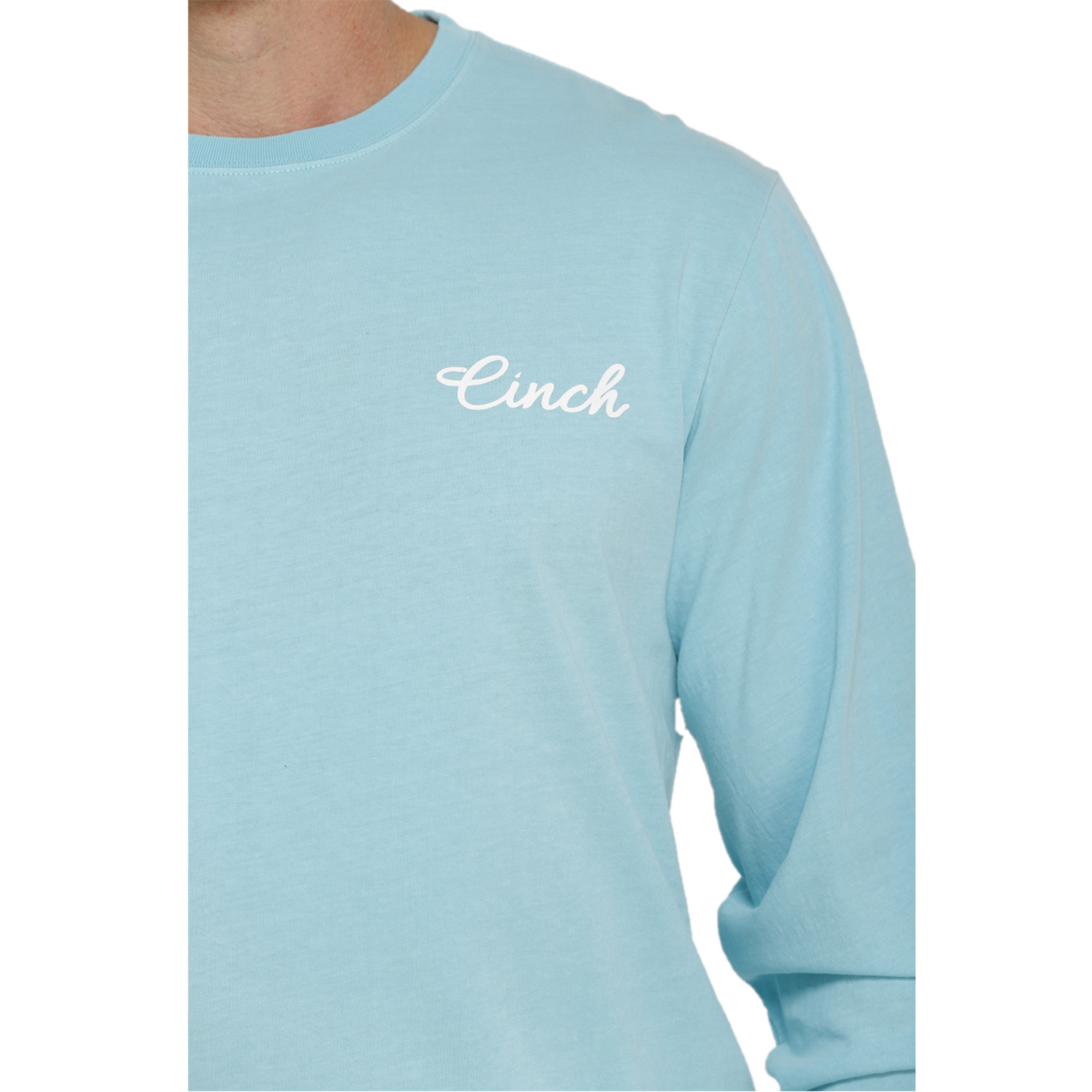 Men's Cinch Light Blue Graphic Tee Shirt