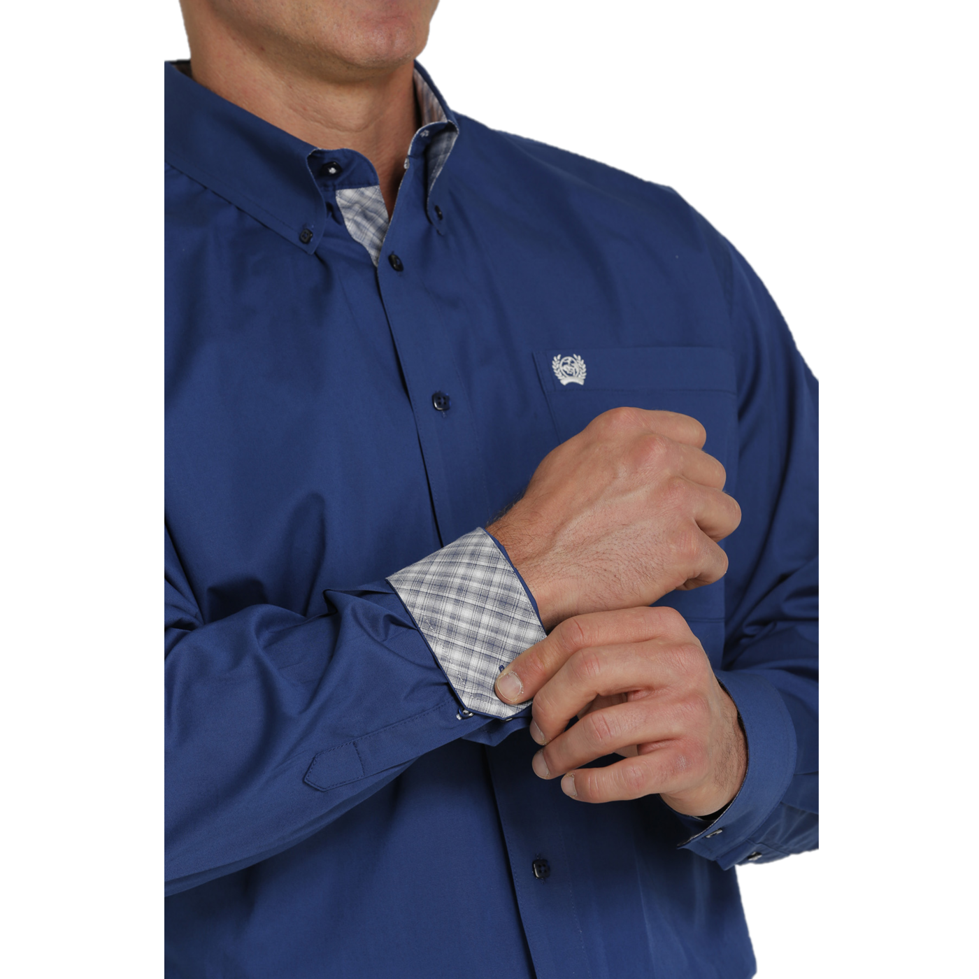 Cinch® Men's Royal Blue Stretch Button Down Shirt MTW1105445