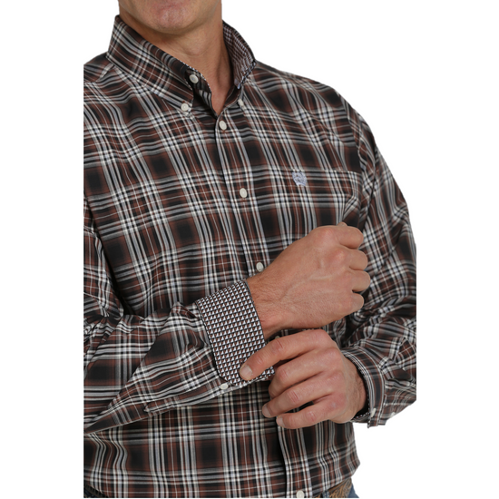 Cinch® Men's Plaid Brown Button Down Shirt MTW1105452