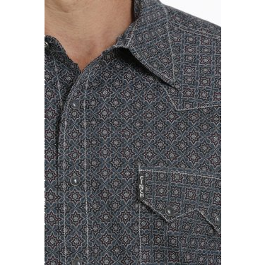 Cinch® Men's Teal Western Plain Weave Snap Down Shirt MTW1301053