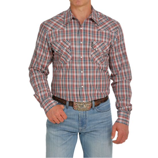 Cinch® Men's Multicolored Plaid Snap Button Down Shirt MTW1301056