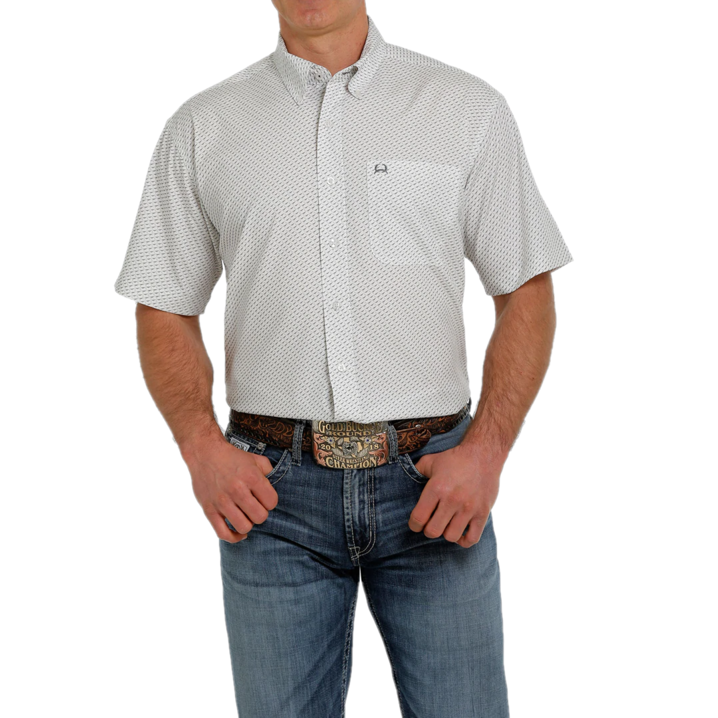 Cinch® Men's Printed Arena Flex Cream Button Down Shirt MTW1704097