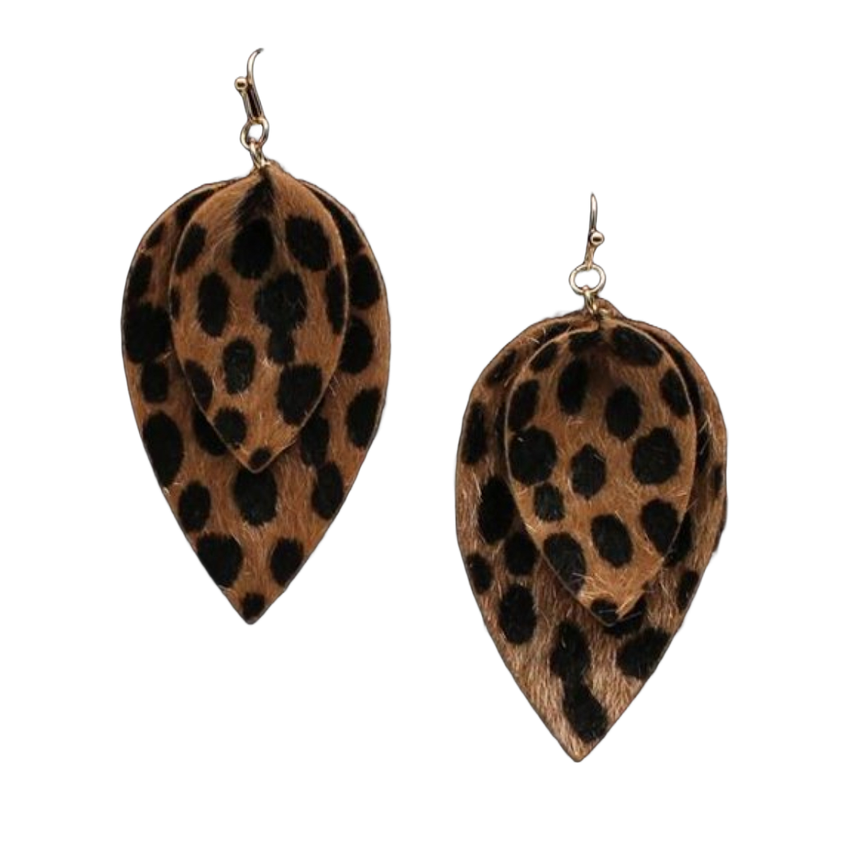 Blazin Roxx® Ladies Double Leaf Leopard Earrings 30978 – Wild West