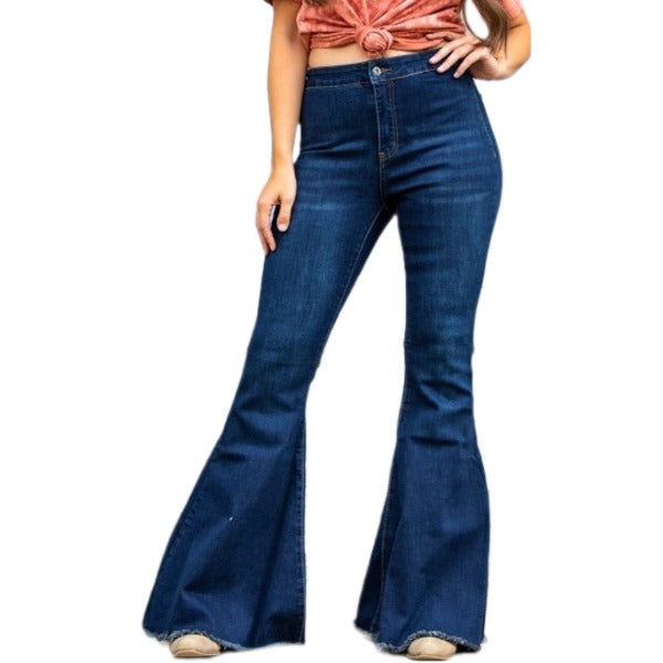 Light Wash Extreme Flare Bell Bottom Jeans from L&B Apparel
