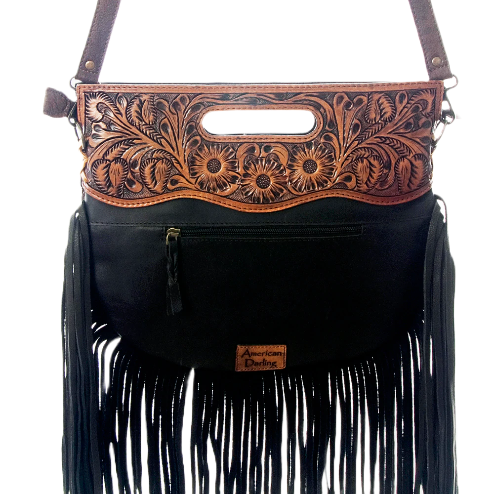 American Darling Black Cowhide Shoulder Bag