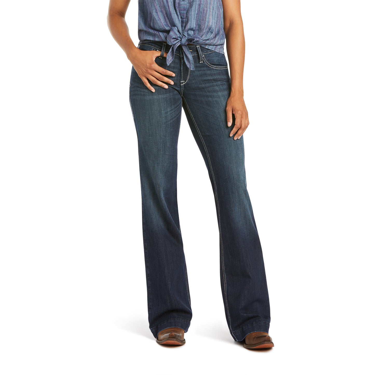 Silver Jeans Co. Women's Highly Desirable High Rise Trouser Leg Jeans, Waist  Sizes 24-36 - Walmart.com