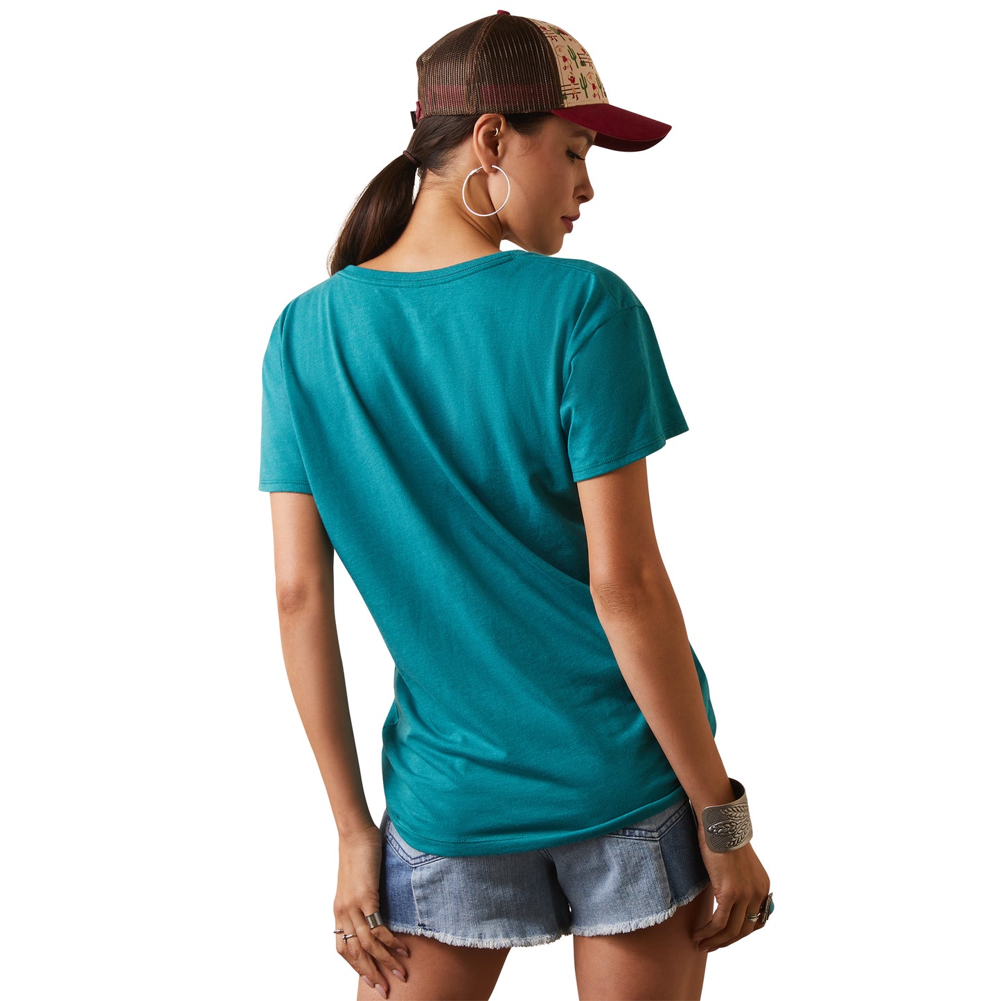 Ariat® Ladies Rainbow Graphic Teal Green T-Shirt 10044608