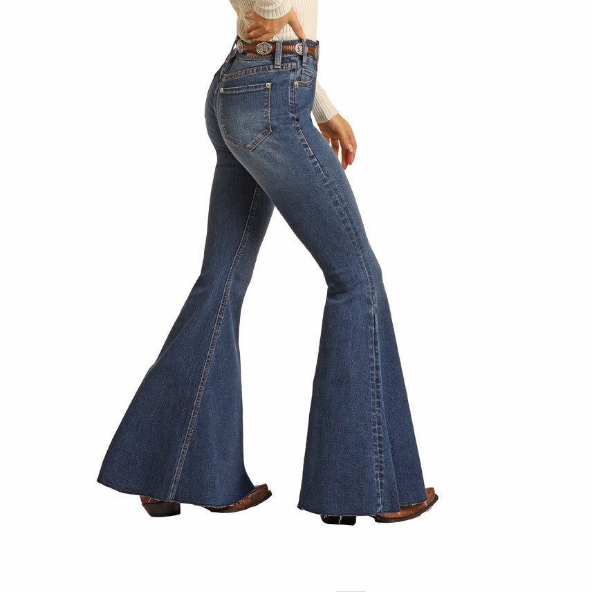 Rock & Roll Denim Ladies High Rise Bell Bottom Jeans WHB1670 – Wild ...