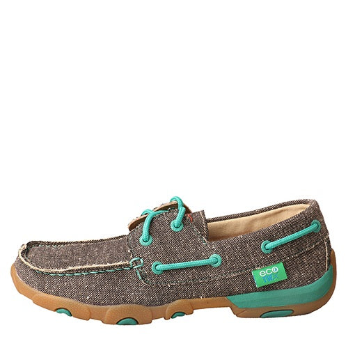 Twisted X Ladies Dust/Teal ECO Driving Moc WDM0085 - Wild West Boot Store