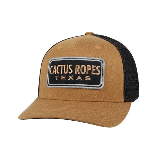 Hooey Men's Cactus Ropes Tan & Black Flexfit Hat CR065