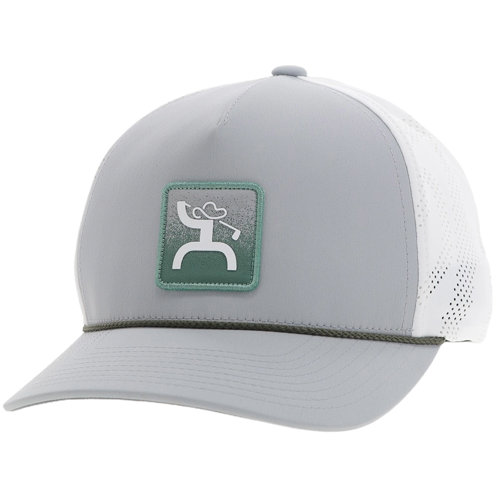 Hooey Men's Cowboy Golf Graphic Grey & White Cap 2416T-GYWH